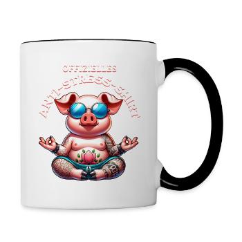 Meditate & Yoga Official Anti Stress - Contrasting Mug - white/black - Right
