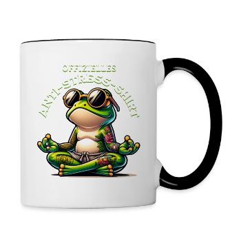 Meditate & Yoga Official Anti Stress - Contrasting Mug - white/black - Right