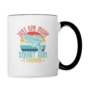 Just One More Squirt Gun I Promise Squirt Gun Wate - Contrasting Mug - white/black - Right