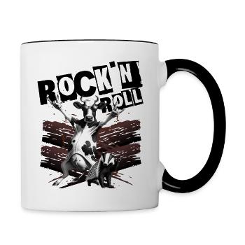 Festival de musique Rock Kuh Rock n Roll - Mug contrasté - blanc/noir - Droite