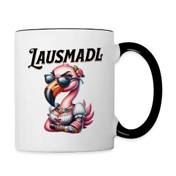 Tracht Damen Outfit Dirndl Ersatz Lausmadl - Contrasting Mug - white/black - Right