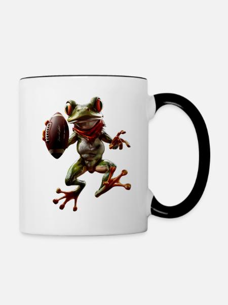 Frosch - Tasse zweifarbig - Weiß/Schwarz