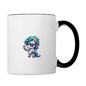 Festival Fun Je suis vieux mais le punk n’est pas mort - Mug contrasté - blanc/noir - Droite