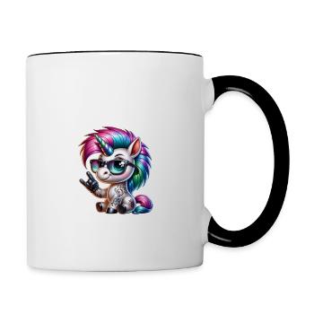Punk Rock - I'm old but punk is not dead - Contrasting Mug - white/black - Right