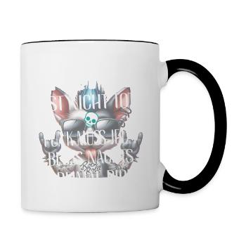 Punk Rock - Je suis vieux mais le punk n’est pas mort - Mug contrasté - blanc/noir - Droite