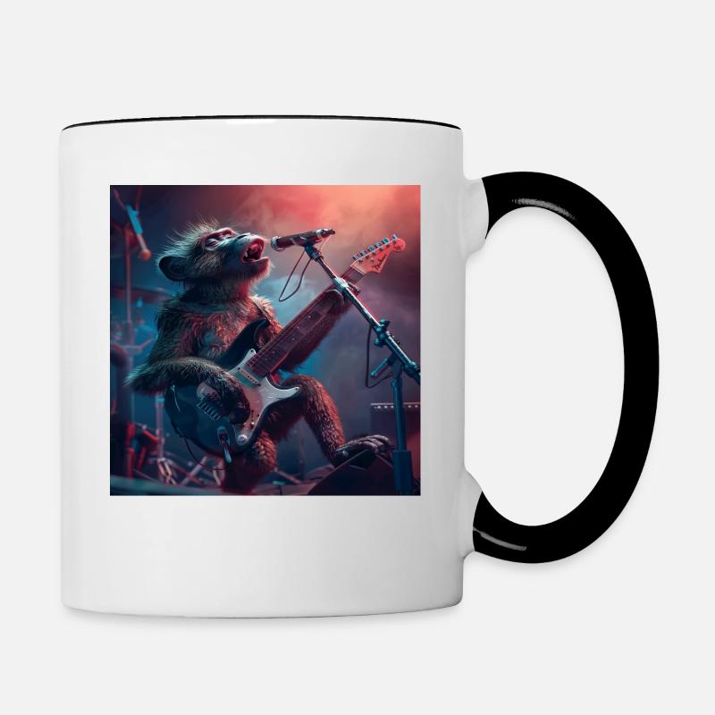 Babouin - Mug contrasté - blanc/noir