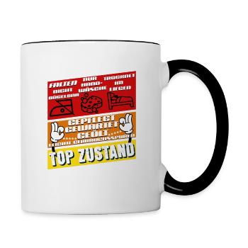 35 ans Millésime 1990 Anniversaire - Mug contrasté - blanc/noir - Droite
