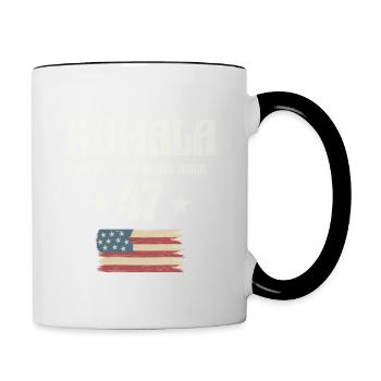 We are not going back kamala Us - Contrasting Mug - white/black - Right