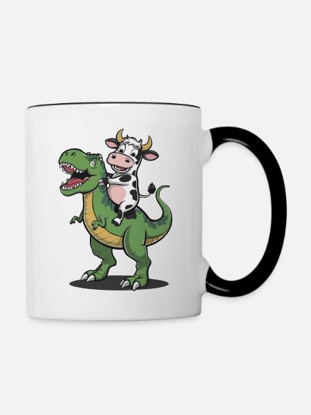 Kuh - Tasse zweifarbig - Weiß/Schwarz