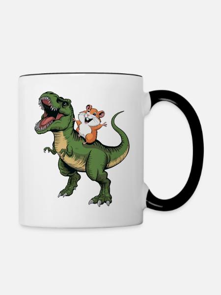 Hamster - Tasse zweifarbig - Weiß/Schwarz