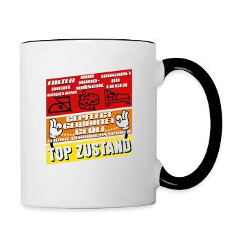 77 ans millésime 1948 anniversaire - Mug contrasté - blanc/noir - Droite