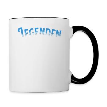Legenden altern nicht sie gehen Snowboarden - Tasse zweifarbig - Weiß/Schwarz - Rechts