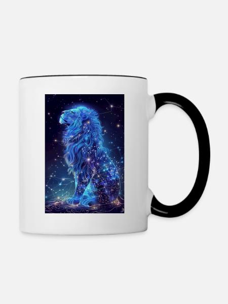 Jungfrau - Tasse zweifarbig - Weiß/Schwarz