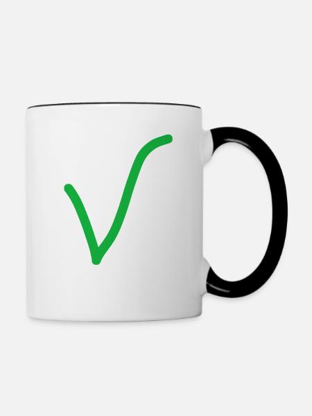 Abhaken - Tasse zweifarbig - Weiß/Schwarz