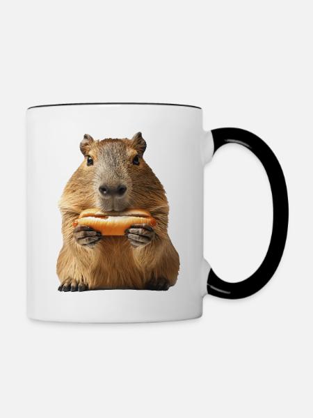 Wasserschwein - Tasse zweifarbig - Weiß/Schwarz