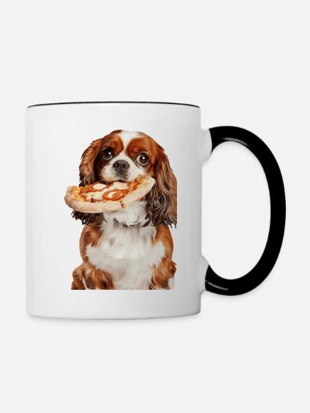 Cavalier King Spaniel - Tasse zweifarbig - Weiß/Schwarz