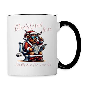 Santa Claus Christmas Men & Women - Contrasting Mug - white/black - Right