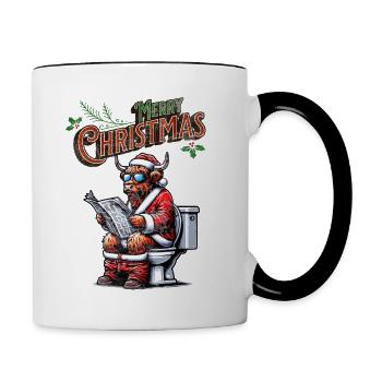 Santa Claus Christmas Men & Women - Contrasting Mug - white/black - Right
