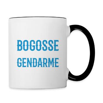 It's complicated to be a bogosse and a gendarme - Contrasting Mug - white/black - Right