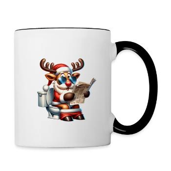 Santa Claus Christmas Men & Women - Contrasting Mug - white/black - Right
