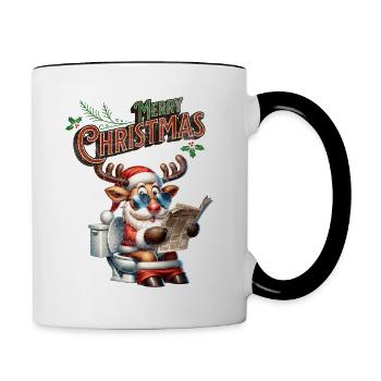 Santa Claus Christmas Men & Women - Contrasting Mug - white/black - Right