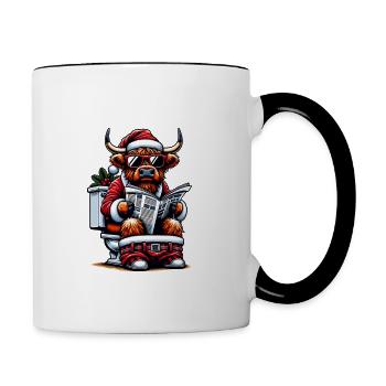 Santa Claus Christmas Men & Women - Contrasting Mug - white/black - Right