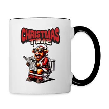 Santa Claus Christmas Men & Women - Contrasting Mug - white/black - Right