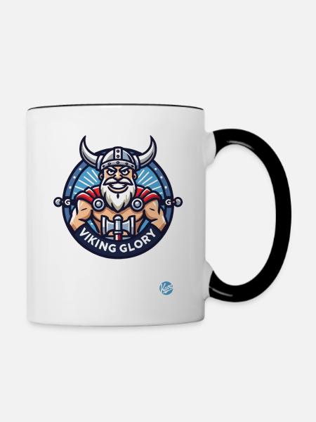 Wikinger-Ruhm - Tasse zweifarbig - Weiß/Schwarz