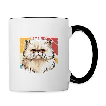 Live Is Better With A Persian Cats Cat Owner Kitte - Tasse zweifarbig - Weiß/Schwarz - Rechts