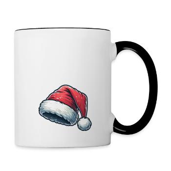 Sleep lazy Santa Claus This is my Christmas pajama - Tasse zweifarbig - Weiß/Schwarz - Rechts