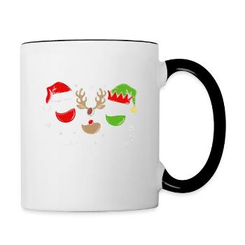 C’est la période la plus viticole de l’année Santa C - Mug contrasté - blanc/noir - Droite