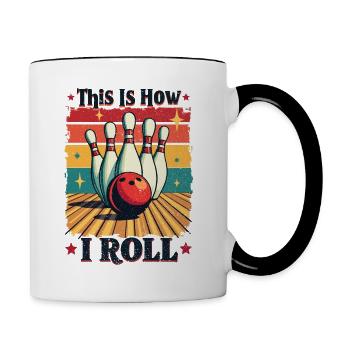 Bowling Saying Funny for Bowling Lovers, Bowlers - Contrasting Mug - white/black - Right