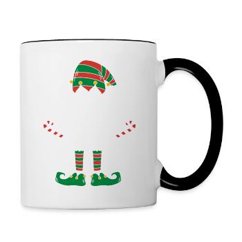 Most Likely To Start All The Shenanigans Christmas - Contrasting Mug - white/black - Right