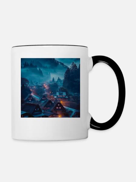Japan - Tasse zweifarbig - Weiß/Schwarz