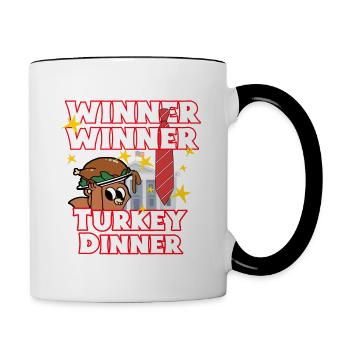 Joyeux dîner Trumpsgiving - Mug contrasté - blanc/noir - Droite