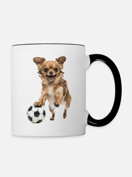 Chihuahua - Tasse zweifarbig - Weiß/Schwarz