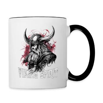 Valhalla Viking Spirit Wikinger Viking Vikings - Contrasting Mug - white/black - Right