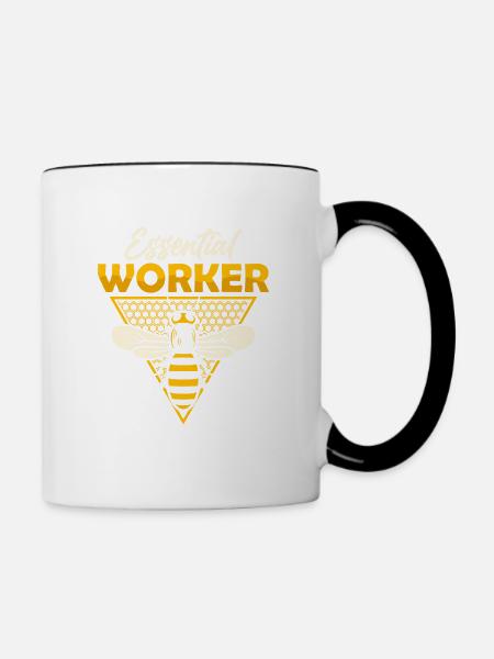 Essential Worker Beekeeper ApiaristBeekeeping - Tasse zweifarbig - Weiß/Schwarz