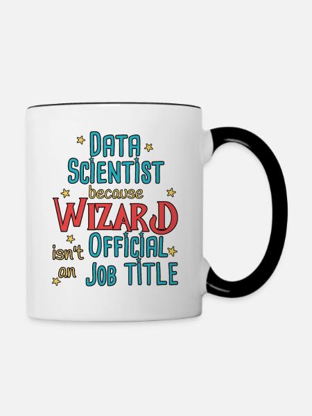 Data Scientist Wizard Data Science - Tasse zweifarbig - Weiß/Schwarz