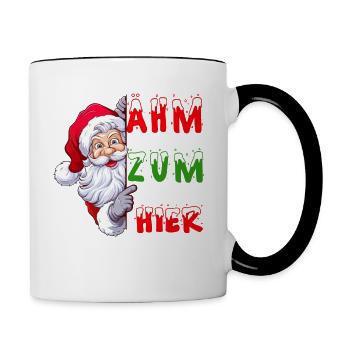 I'm just here to eat Christmas Men - Contrasting Mug - white/black - Right