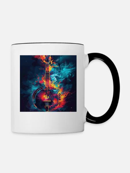 Banjo - Tasse zweifarbig - Weiß/Schwarz