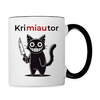 KriMIAUtor - Tasse zweifarbig - Weiß/Schwarz - Rechts