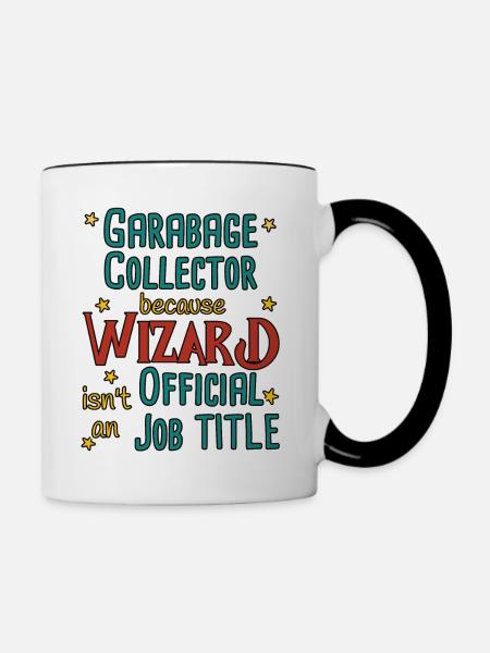 Garbage collector Wizard - Tasse zweifarbig - Weiß/Schwarz