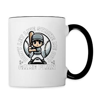 GAME PLAN: DON'T LET LIFE STRIKE ME OUT - Contrasting Mug - white/black - Right