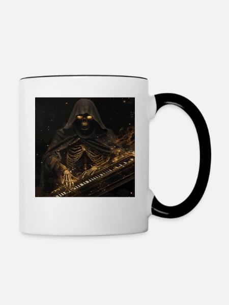 Klavier - Tasse zweifarbig - Weiß/Schwarz