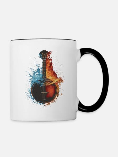 Banjo - Tasse zweifarbig - Weiß/Schwarz