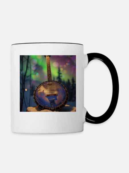 Banjo - Tasse zweifarbig - Weiß/Schwarz