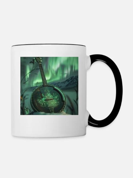 Banjo - Tasse zweifarbig - Weiß/Schwarz