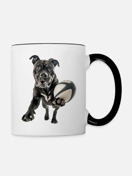 Cane Corso - Tasse zweifarbig - Weiß/Schwarz