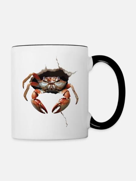 Krabbe - Tasse zweifarbig - Weiß/Schwarz